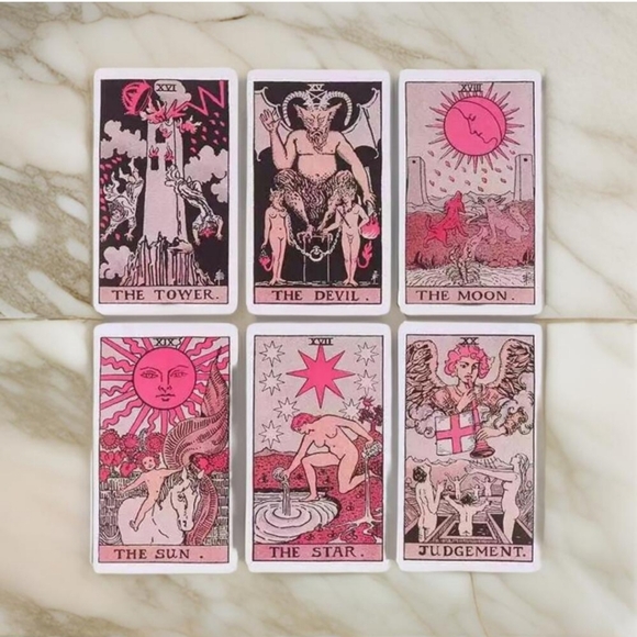 Pink Tarot for Beginners Rider Waite 78 Cards - Picture 3 of 8